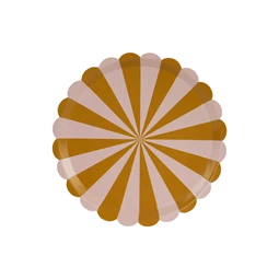 Papírtányér csíkos, vegyes, 21 cm S/6