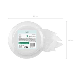 Papírtányér kerék 26,5x18 cm mix S/6