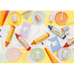 Papírtányér mix 21 cm S/6