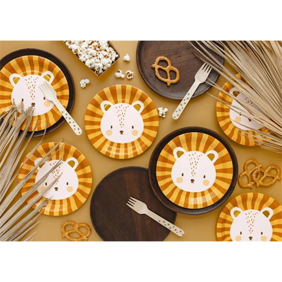 Papírtányér oroszlán, mix, 18 cm S/6