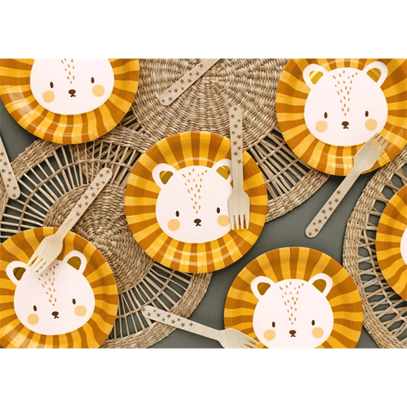 Papírtányér oroszlán, mix, 18 cm S/6