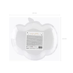 Papírtányér tök rózsaszín 25x22 cm S/6