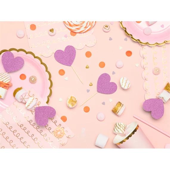 Papírtányér világos rózsaszín 18 cm S/6