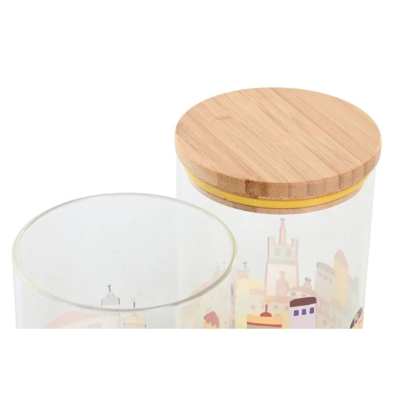 Tároló házakkal 10x10x17 cm 1000 ml 2 féle