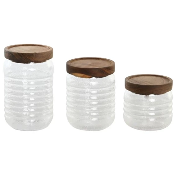 Tároló szett 8,5x8,5x14,5 cm 700 ml S/3