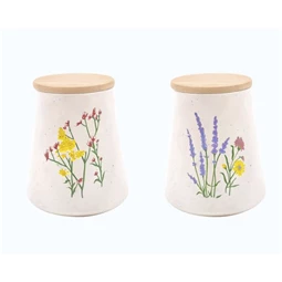 Tárolóedény virág mintás 15x15x17,6 cm 2 féle