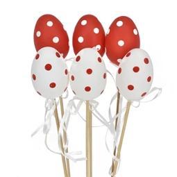 Tojás pöttyös, betűzős 6 cm S/6