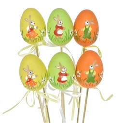 Tojás nyúllal, betűzős 6 cm S/6