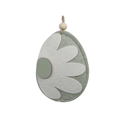 Tojás virággal, akasztós 11 cm S/4