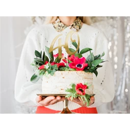 Tortadísz 40-es szám arany 20,5 cm