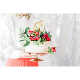 Tortadísz 60-as szám arany 21 cm