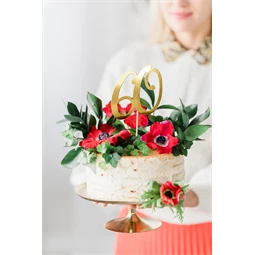 Tortadísz 60-as szám arany 21 cm