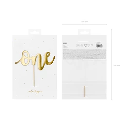 Tortadísz egy arany 19 cm