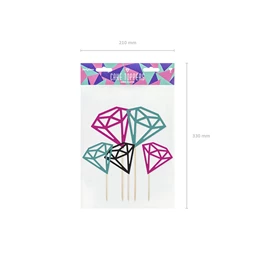 Tortadísz gyémántok 12,5-25,5 cm S/5