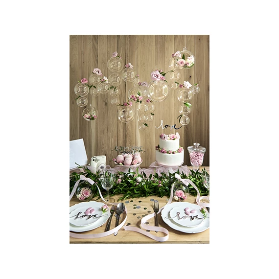 Tortadísz szerelem ezüst 17 cm