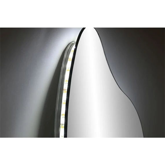 Tükör domború szegéllyel, LED-es 50x0,5x130 cm