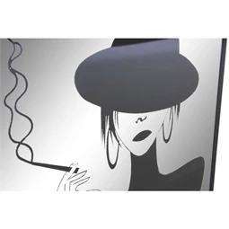 Tükör lánnyal 60x3,5x60 cm