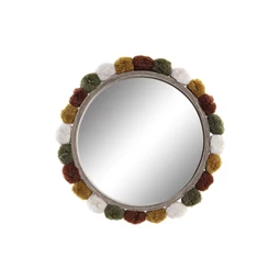 Tükör pomponnal 31x4x31 cm