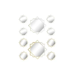Tükör szett geometrikus 50x2x50 cm 2 féle S/5