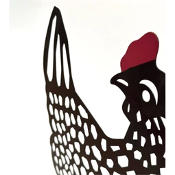 Tyúk sziluett leszúrható 35x64 cm