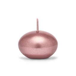 Úszógyertya korong fémes rózsaarany 4 cm S/50