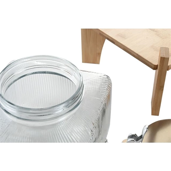 Üveg csappal 19x19x16 cm