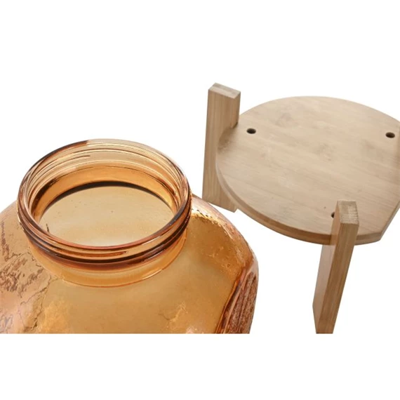 Üveg csappal 24x17,5x24 cm