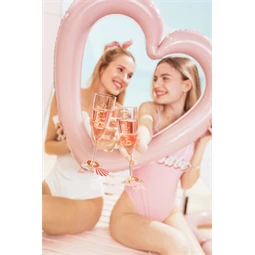 Üveg matrica menyasszony és koszorúslány rózsaarany 7,5-10x3-4,5 cm S/6