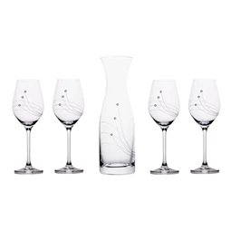 Boros pohár Swarovski kristállyal, kancsóval 360 ml/1000 ml S/5