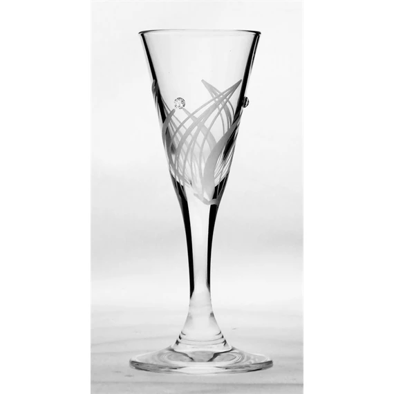 Pálinkás pohár Swarovski kristállyal 25 ml 11,5x5 cm S/6