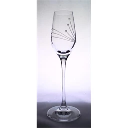 Pohár pálinkás, Swarovski dísszel 95 ml S/6