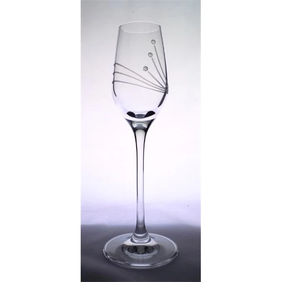Pohár pálinkás, Swarovski dísszel 95 ml S/6