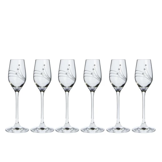 Pohár pálinkás, Swarovski dísszel 95 ml S/2