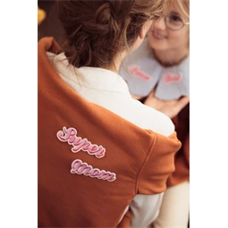 Vasalható matrica supermom, mix, 14x3,5-19,5x5 cm S/2