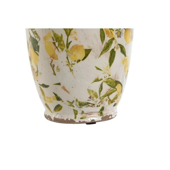 Váza citrom mintás 13x13x35 cm