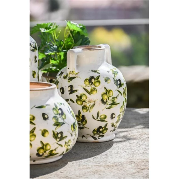 Váza levél mintás 17x17x22 cm