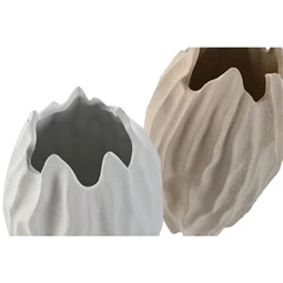 Váza redőzött 17,5x17,5x36,5 cm 2 féle