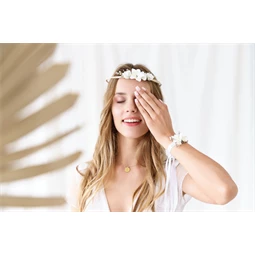 Virágkorona fehér 18 cm