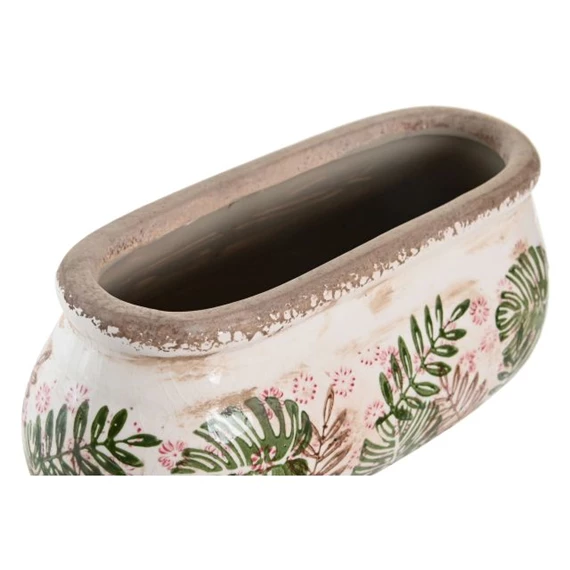 Virágtartó leveles 23x10x9 cm