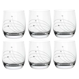 Whisky pohár Swarovski kristállyal 350 ml 9,5x8,4 cm S/6