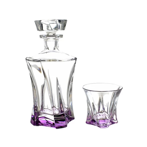 Whisky szett COOPER ametiszt talppal 25 cm S/3