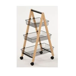 Zöldség- és gyümölcstároló gurulós 48x32x79 cm