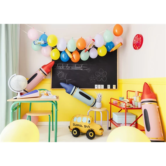 Zsírkréta fólia lufi piros 23x104 cm